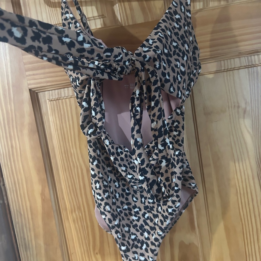 Aerie Leopard Print One-Piece Swimsuit - Picture 3 of 5